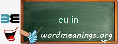 WordMeaning blackboard for cu in